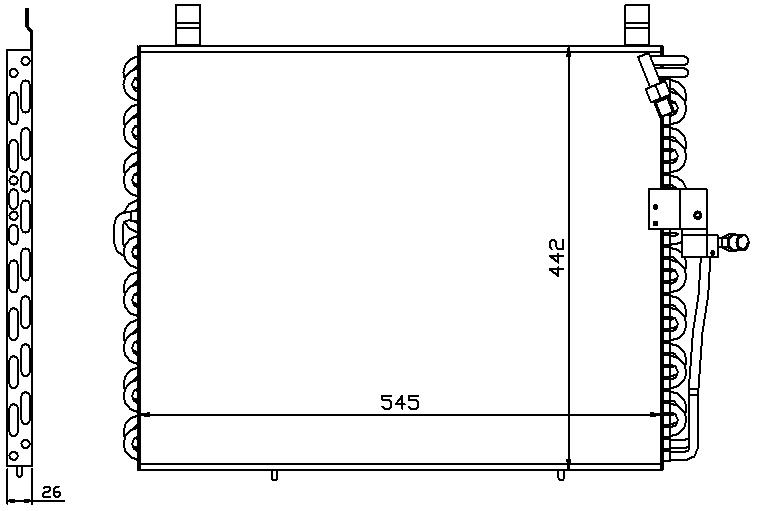 COND. MB W124 (84) 200E-D-TD/220E/230E/250D-TD/260E/300D-TD