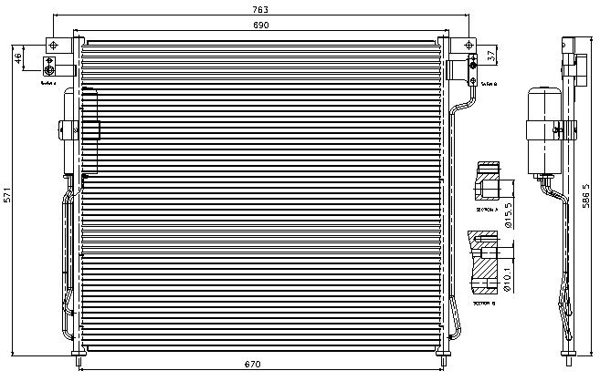 COND. NISSAN NAVARA/PATHFINDER (05) 2.5DCi