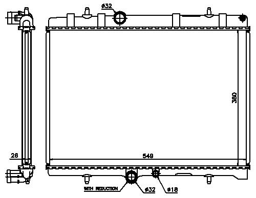 RAD. PSA (04) C5/407 AUT +/- 2.0i / 2.0HDi