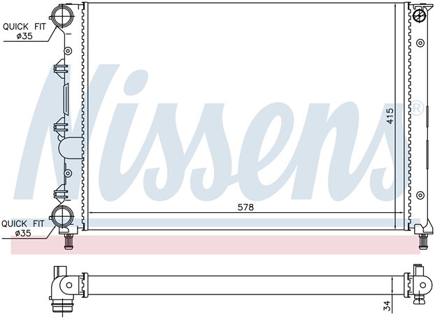 RAD. ALFA ROMEO 147 (05) +/- 1.6i 16v TS