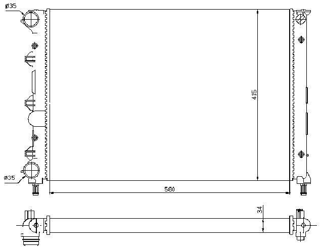 RAD. ALFA ROMEO 147 (00) +/- 1.6i 16v / 2.0i 16v