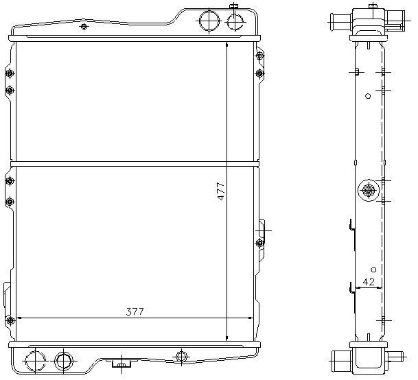 RAD. AUDI 80/90/COUPE (87) +/- 2.0/2.2/2.3