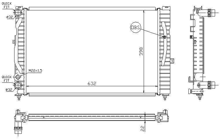 RAD. VAG (94) +/- A4/A6/SUPERB/1.6/1.8/1.9TDi/2.0/2.0TD/2.3
