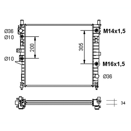 RAD. MB W163 ML (98) M/A +/- 230/320/430/500