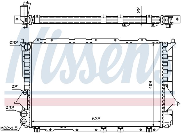RAD. AUDI 100/A6 (90) +/-1,6/1.8/2,0/1.9TDi/2.2T/2.3/2,4D/ 2,5TDi