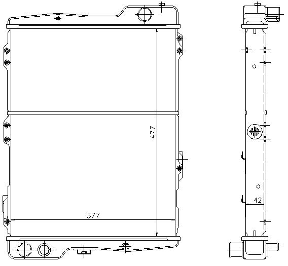 RAD. AUDI 80/90/COUPE/CABRIO (80) M/A +/- 1.6/1.9/2.0/2.1/2.2/2.3