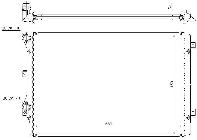 RAD. VAG (03) A3/TT/ALTEA/LEON/TOLEDO/OCTAVIA/YETI +/- M/A