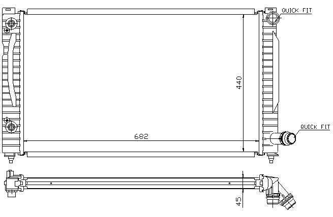 RAD. AUDI A6 (97) + AUT 3.7i V8 / 4.2i V8
