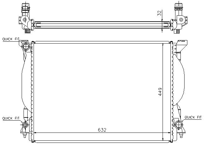 RAD. AUDI A4/A6 (00) + 3.0 / 3.2