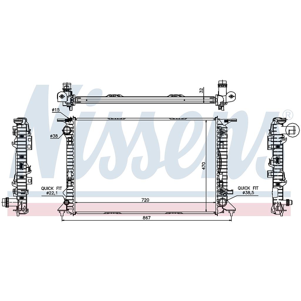 RAD. AUDI Q5 (08) 3,0TDi