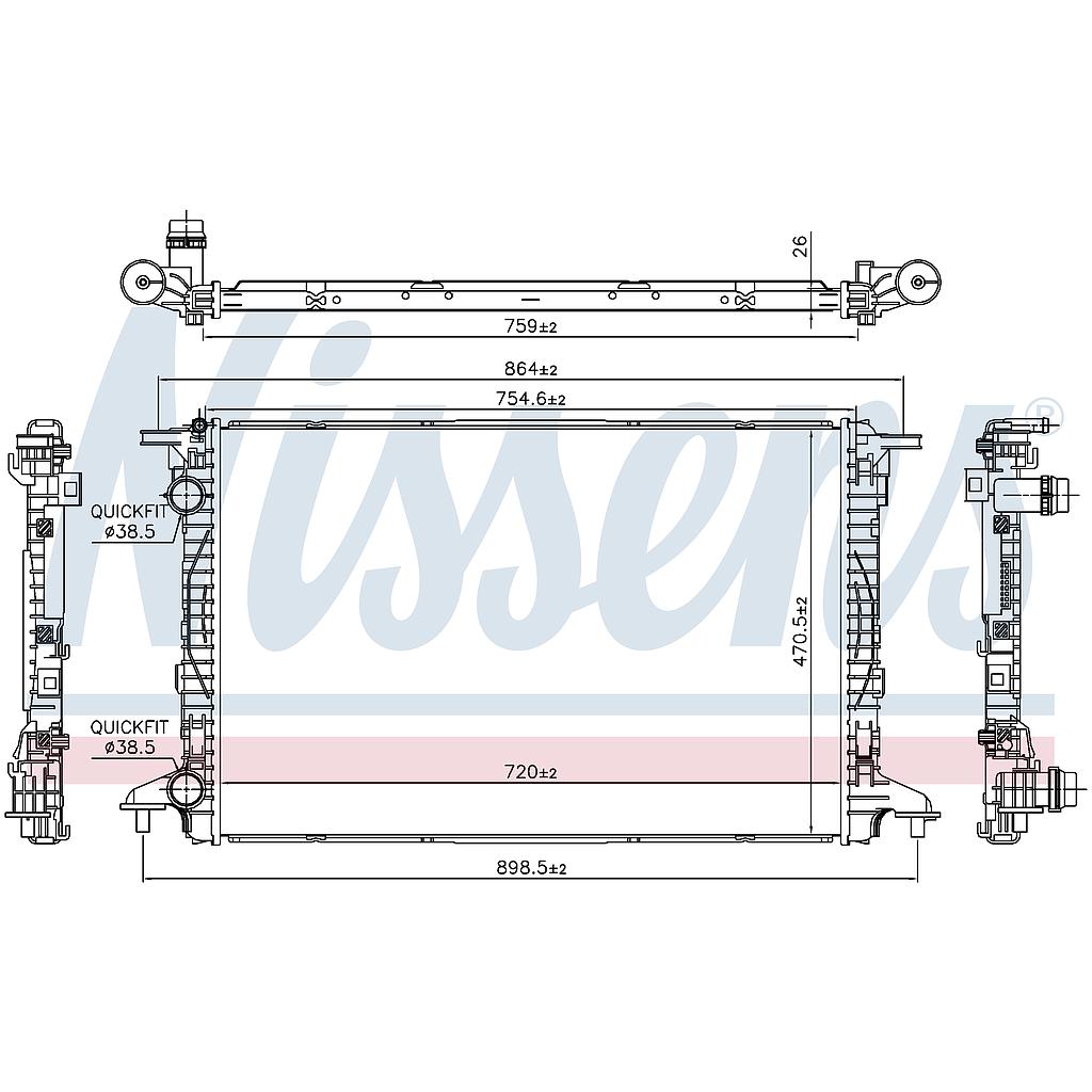 RAD. AUDI A4 (15) 1,4TFSI / 2,0TFSI / 2,0 TDI MILD HYBRID / 2,0TDI