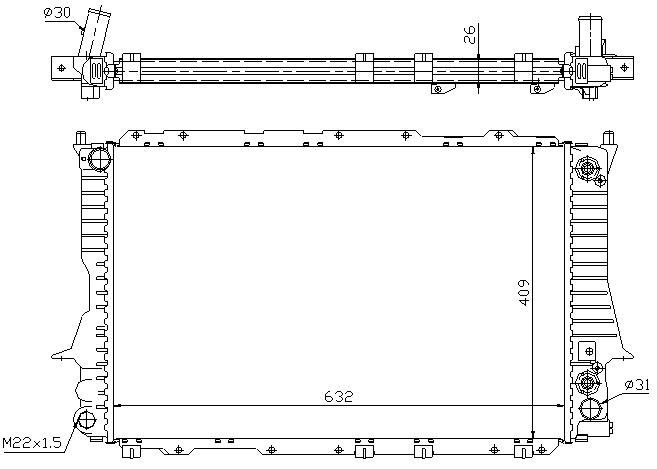 RAD. AUDI 100/A6 (90) +/- M/A 2.6/2.8