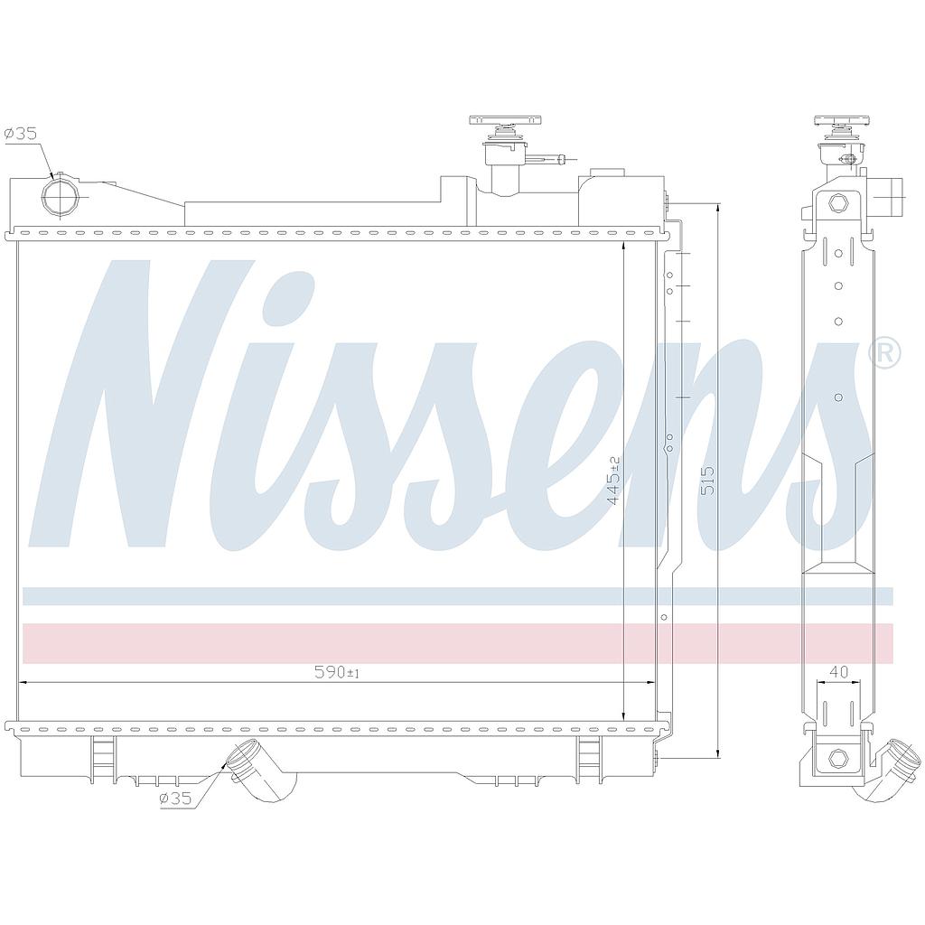 RAD. NISSAN CABSTAR (06) 2.5D