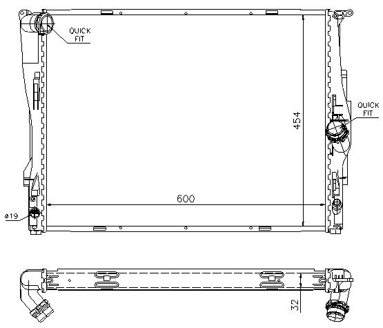 RAD. BMW SERIE 1/3/X1/Z4 (04) +/- M/A E81/E84/E89/E90 GASOLINA