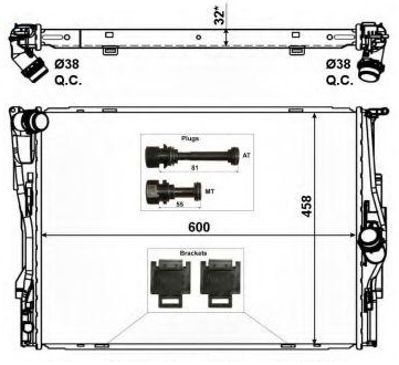 RAD. BMW SERIE 1 E81 (05) M/A +/- 116/120