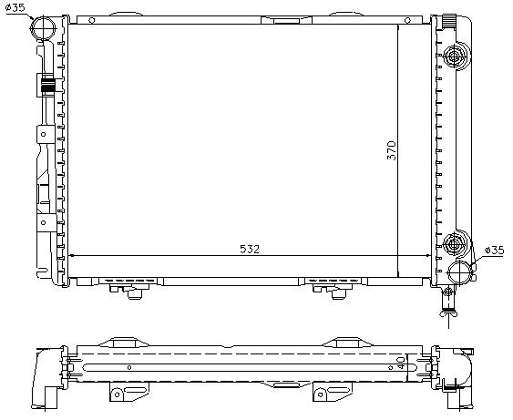 RAD. MERCEDES W124 200 D-TD/250 D-TD/E200 D (84)  AUT