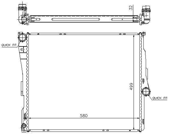 RAD. BMW X3 E83 (04) +/- M/A 1.8D/2.0D/2.0i/2.5i/3.0D/3.0i