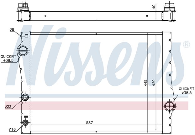 RAD. BMW X5/X6 E70 (07) +/- M/A 30D/35i/40D/40i