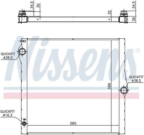 RAD. BMW X5 E70 (07) M/A +/- 30Si / 48Si