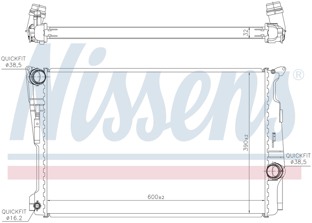 RAD. BMW X3 F25 (12) 18D / 20I / 20D / 28I / 30D / 35D