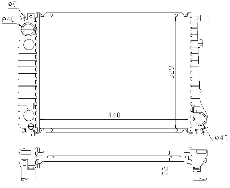 RAD. BMW 3/5 E28/E30 (85) -320/325/525/528
