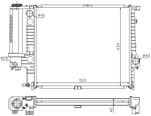 RAD. BMW 5 E34 (87) AUT +/- 520/525