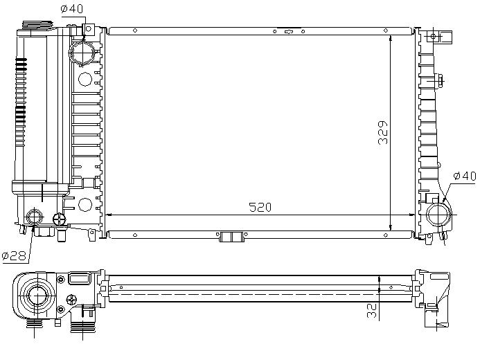RAD. BMW 5 E34 (89) - 520i/525i