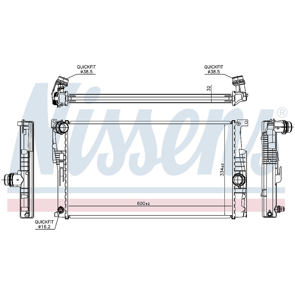 RAD. BMW SERIE 1 F20 (11) 114D / 114i / 116D / 116i / 118D / 118i / 120D