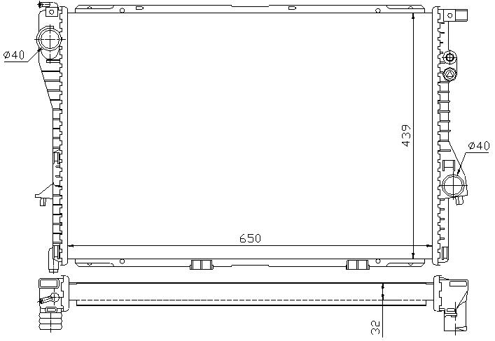 RAD. BMW 5/7 E38/E39 (94) M/A +/- 525TD/725TD