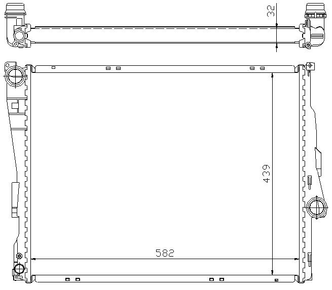 RAD. BMW 3/Z4 E85/E46 (98) +/- M/A