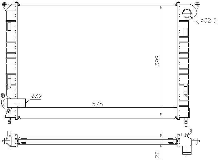 RAD. MINI ONE/COOPER (01) + 1.4i / 1.6i