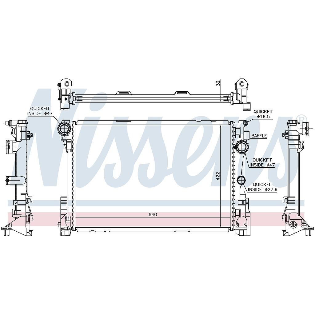 RAD. MB W204 (07) C180 / C180CDI / C200CDI / C220CDI / C250CDI
