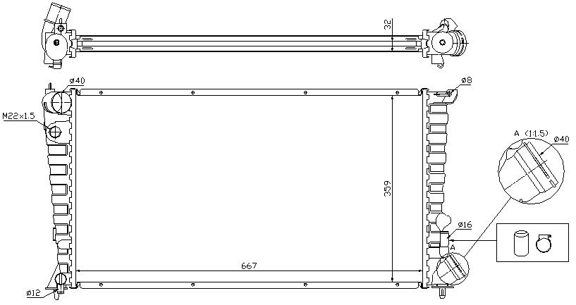 RAD. PSA (92) +/- M/A BERLINGO/XSARA/ZX/306/PARTNER