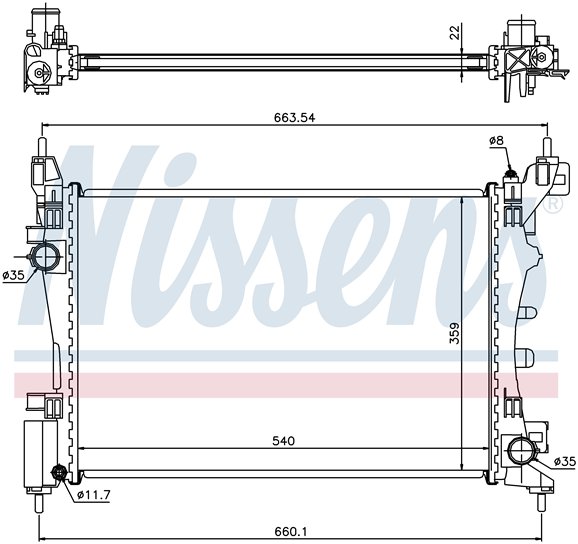 RAD. PSA/FIAT (08) +/- BIPPER/NEMO/QUBO/FIORINO 1.4i