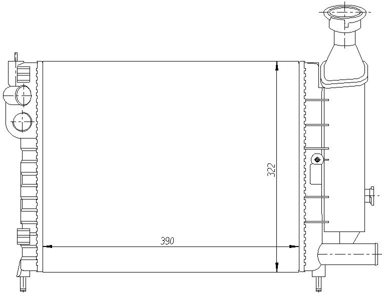 RAD. CITROEN AX (91) +/- 1.0/1.1/1.4