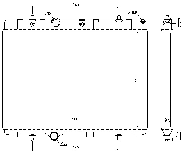 RAD. PSA (02) M/A +/- C2/C3/C3 PICASSO/C4 CACTUS/207/208
