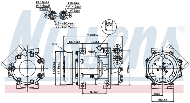 COMP. FORD FIESTA/FOCUS 1.6TDCi (04) SD7V16