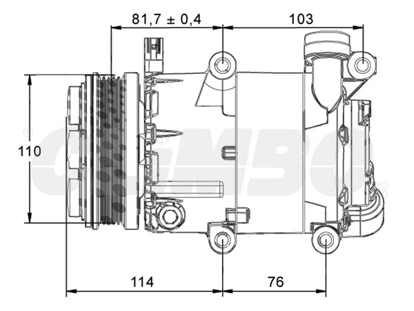 COMP. FORD FOCUS II VISTEON SCROLL PV5