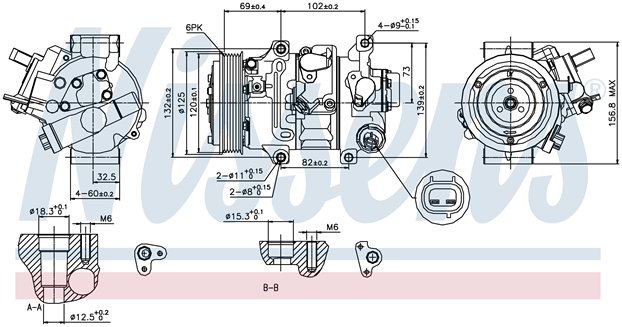 COMP. TOYOTA AURIS/AVENSIS/COROLLA (06) GASOLINA 6SEU14C