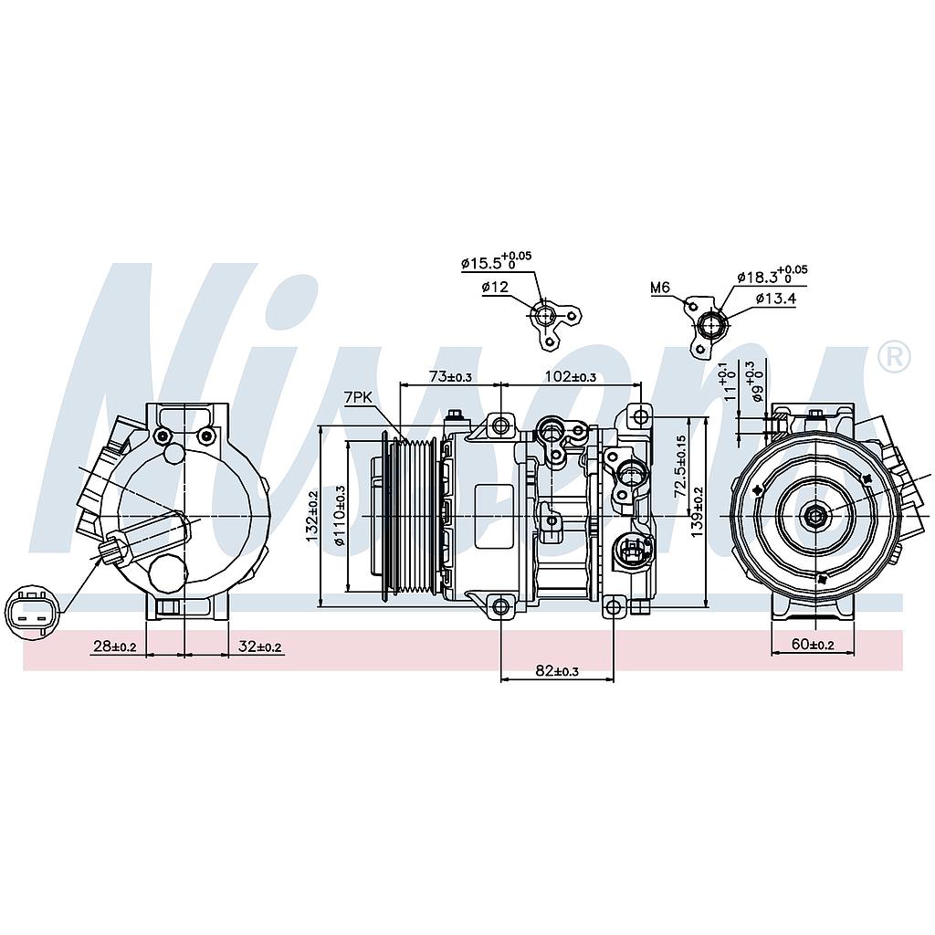 COMP. TOYOTA AURIS/AVENSIS/RAV4 (07) 2,0D/2,2D 5SE15C