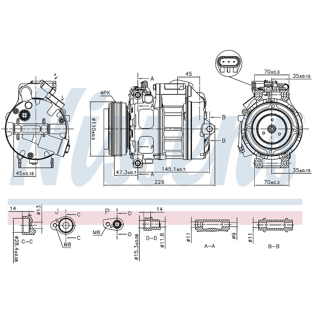 COMP. BMW X5 / X6 (07) CALSONIC CSE717