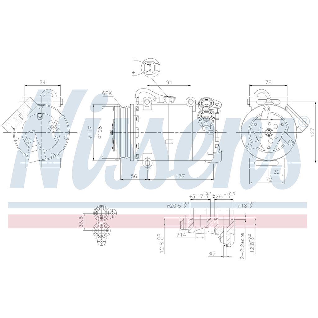 COMP. FORD/LAND ROVER (06) VS16 POLY-V6 110mm