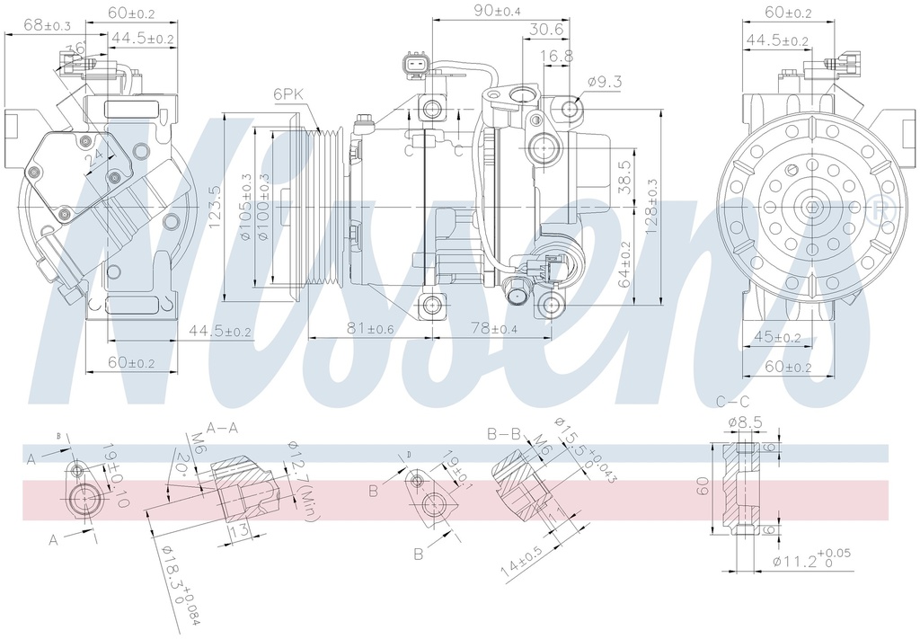 COMP. TOYOTA AURIS/COROLLA (07) POLY-V6 ALTERNATIVO