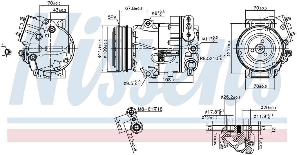 COMP. OPEL ASTRA J (09) CVC POLY-V5 