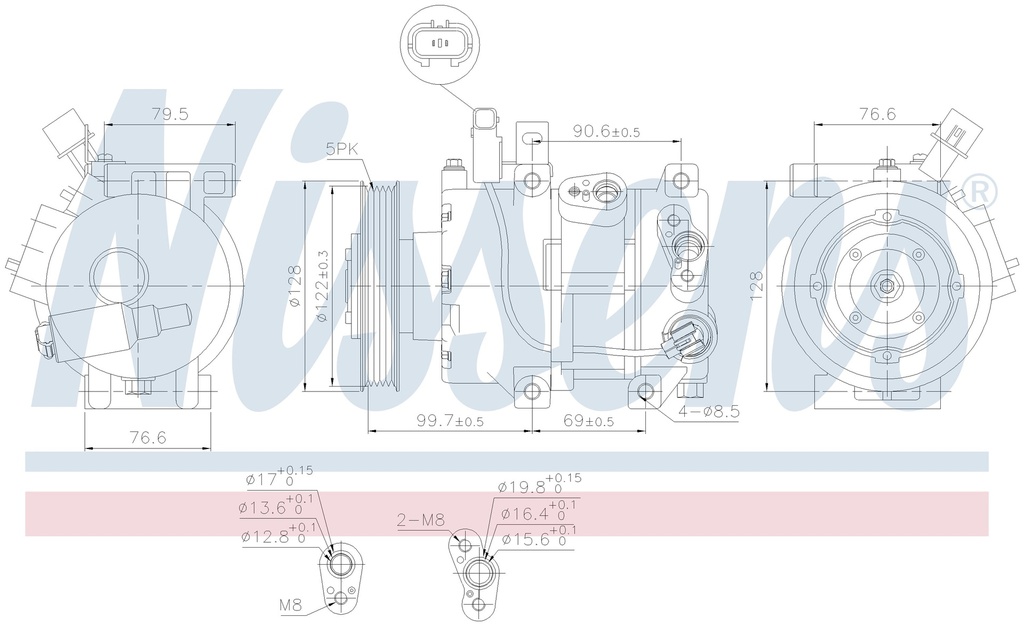 COMP. KIA RIO DIESEL (11) DOOWON DVE12 POLY-V5