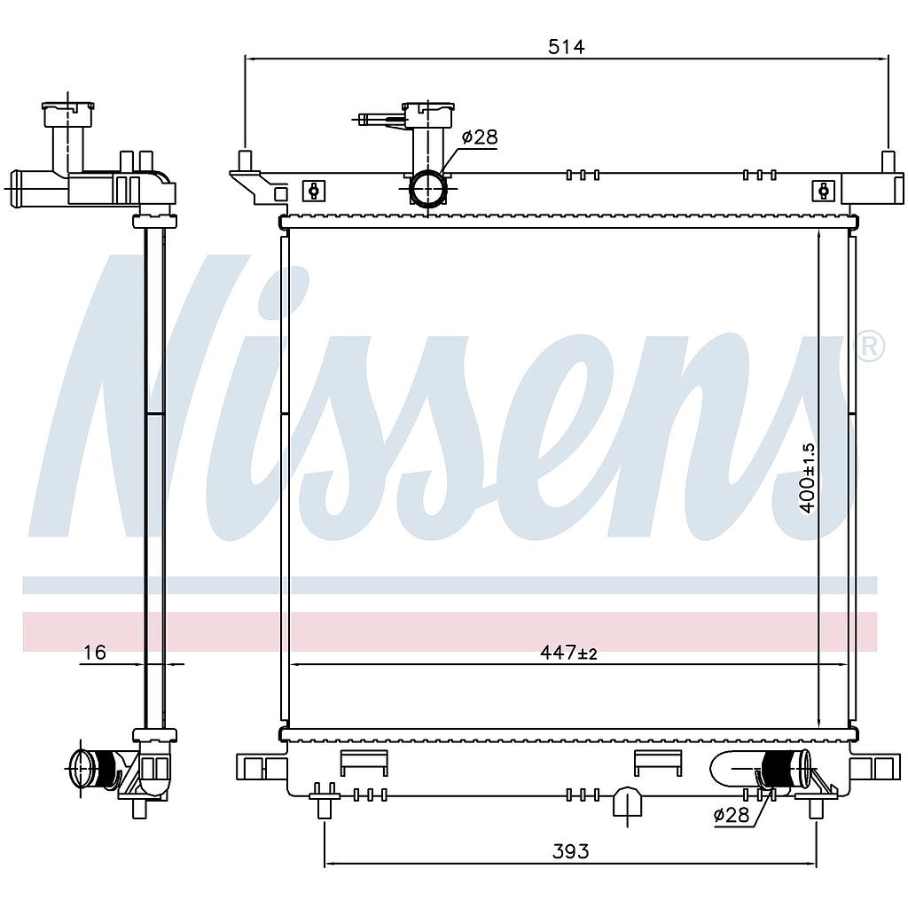 RAD. NISSAN NOTE E12 (13) 1,2i