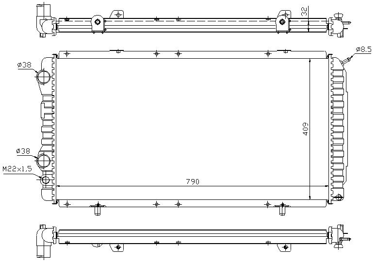RAD. CITROEN JUMPER (94) 2.5D/2.5 TD