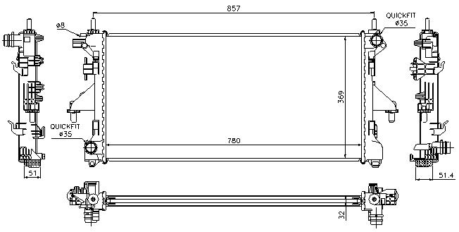 RAD. PSA/FIAT (06) +/- JUMPER/DUCATO/BOXER 2.2HDi/3.0HDi