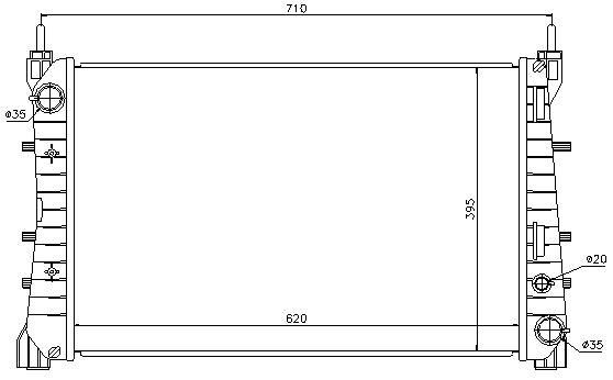 RAD. FIAT LINEA (07) 1.4T-JET / 1.3MJTD