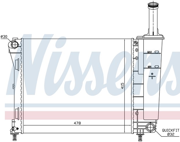 RAD. FIAT 500 (07) 1.2i +/-